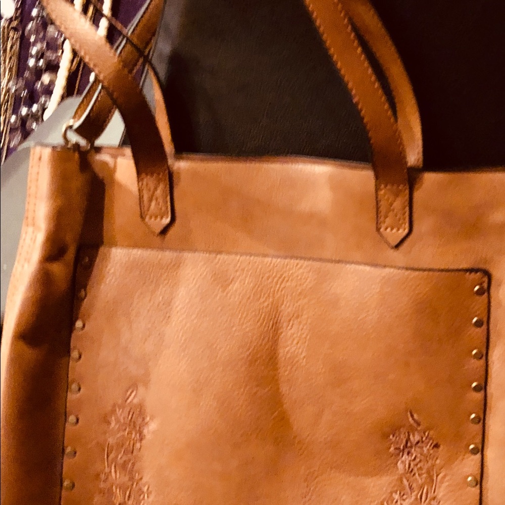 Purse tote bag leather